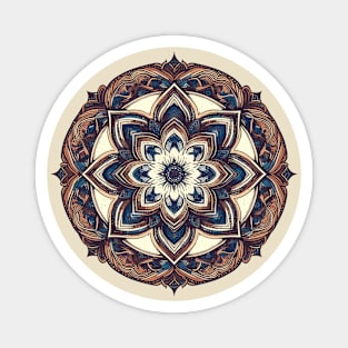 Mandala Brown Blue 1 Magnet